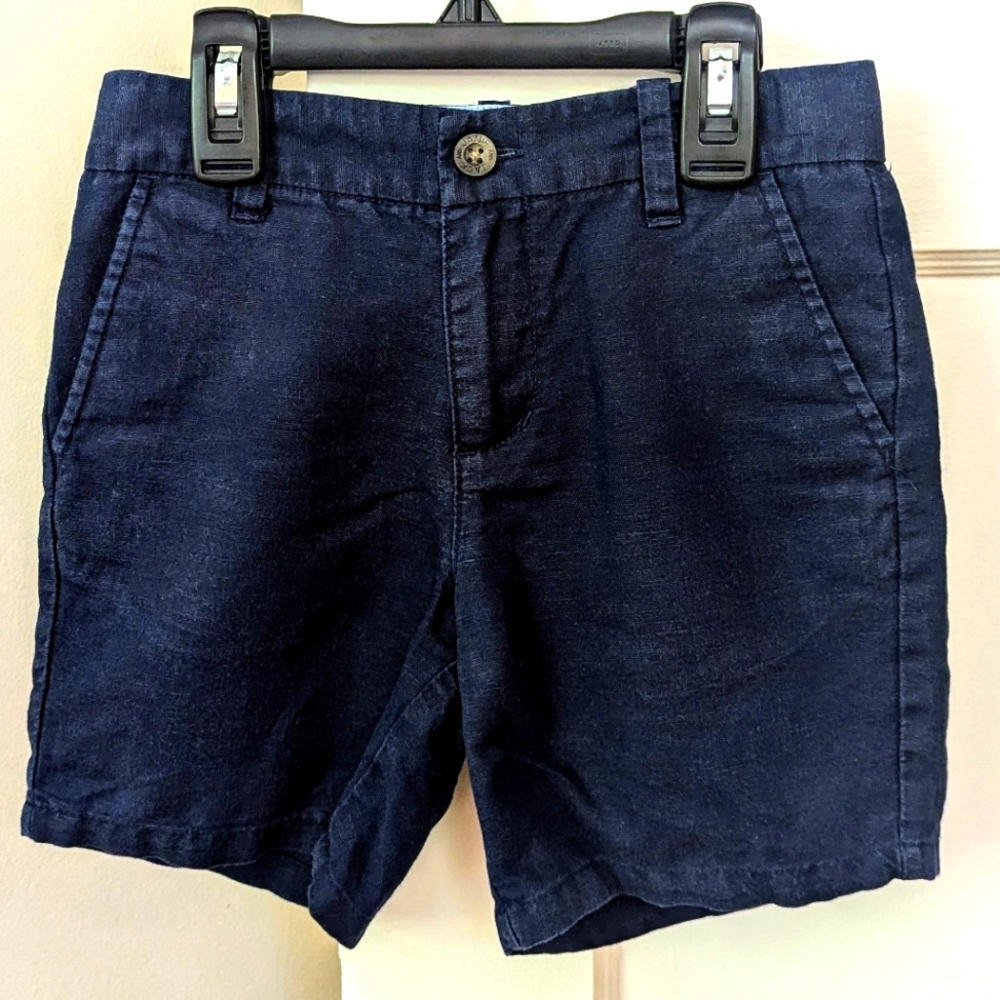Janie and Jack linen blend navy shorts